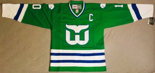 1986 Ron Francis Hartford Whalers Classic Road Green Men’s Hockey Jersey