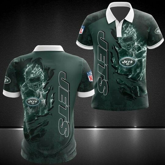 Discover football New York Jets Green Polo Shirt