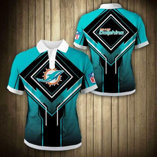 Discover football Miami Dolphins Polo Shirt V14