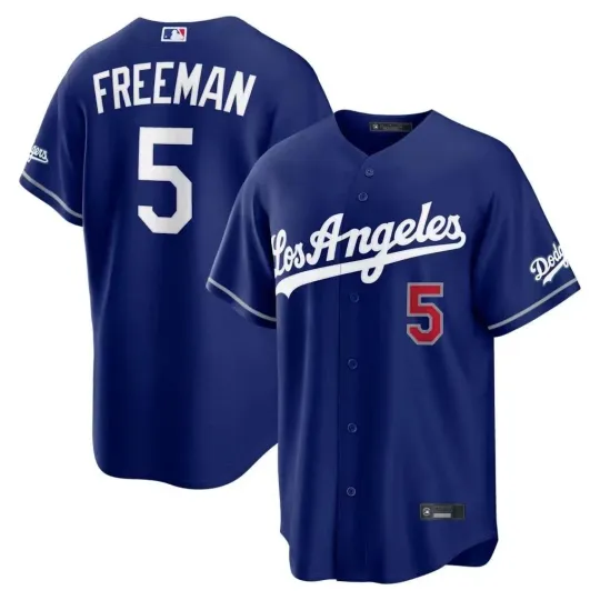 Discover Men's Dodgers #5 Freddie Freeman Royal Alternate Stadium Limited Stitched Jersey