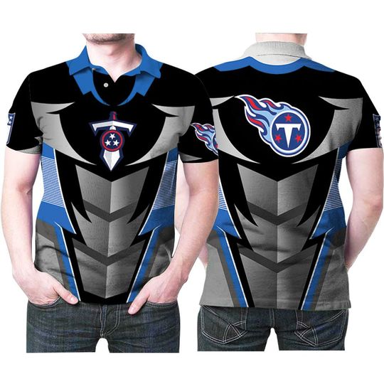 Discover football Tennessee Titans Silver Black Polo Shirt