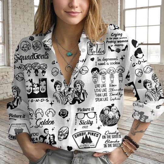 Discover The Stay Golden Blouse Shirt, Stay Golden Women Shirt, Thank You For Being A Friend Shirt, Tv Series Ladies Top, Gift For Mom