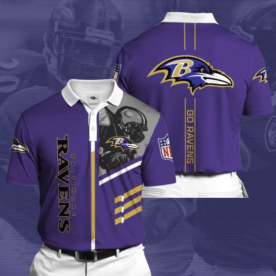 football Baltimore Ravens Purple Polo Shirt