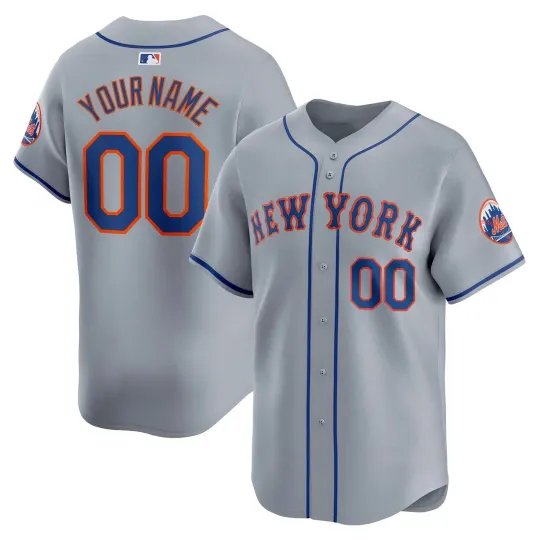 Discover Personalized Gray Team Mets Away Jersey Shirt Baseball Team