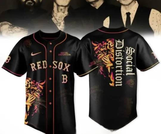 Discover Red Sox x Social Distortion 2026 Black Jersey
