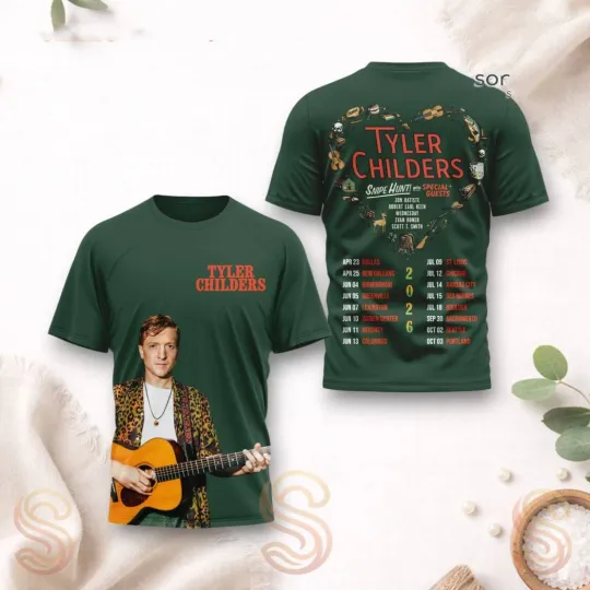 Discover Special Tyler Childers Snipe Hunt 2026 Tour Shirt For Men AOP 3D Tee NZ1930