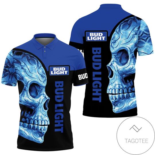 Discover Bud Light Skull Polo Shirt