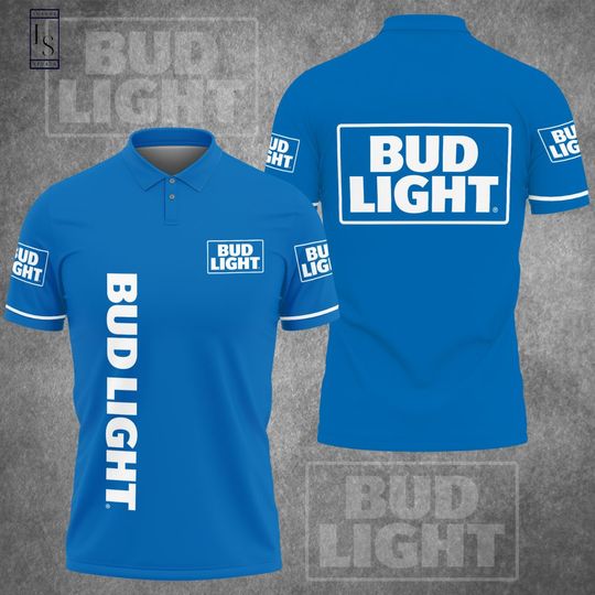 Bud Light Blue Polo Shirt