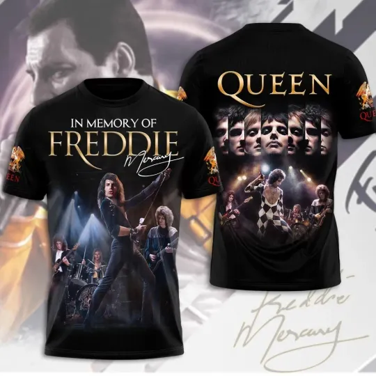 Discover Freddie Mercury x Queen Band 3D Apparel Shirt AOP Unisex Fan Gift S-5XL Style4