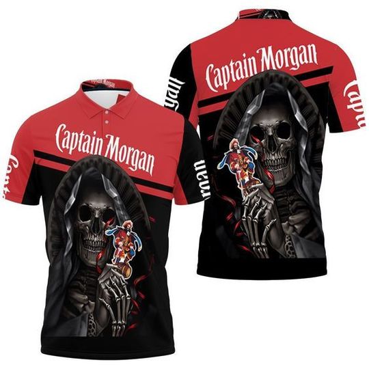 Discover Captain Morgan Skull Red Polo Shirt
