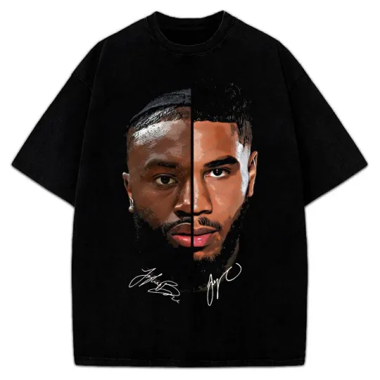 Discover Jaylen Brown and Jayson Tatum Duo T-Shirt Boston Basketball Graphic
