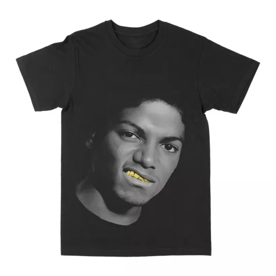 Discover Michael Jackson Gold Grill Graphic T-Shirt