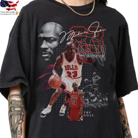 Discover Vintage 90s Michael Jordan Graphic T-Shirt - American Basketball Tee