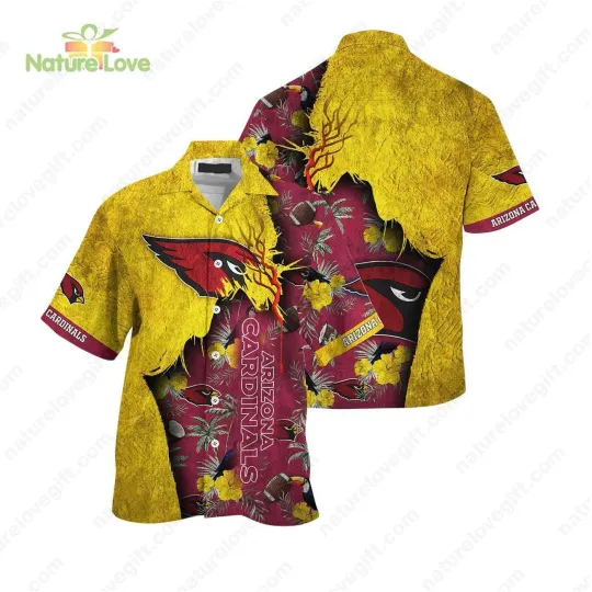 Discover Arizonna Football Team Cardinalss Hawaiian Shirt Aloha Gift for Falcons Fans