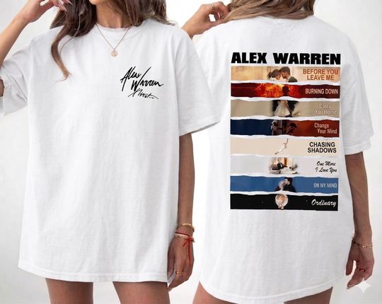 Discover Alex Warren Music 2026 Shirt, Vintage Alex Warren Concert 2 Sided Shirt Alex Warren Merch 2026 Fan Gift