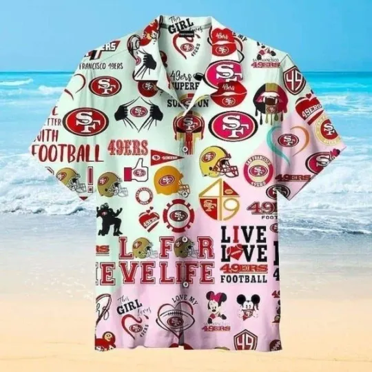Discover San Francisco Football Team 49erss Hawaiian Shirt Football Gift For Men, Unisex