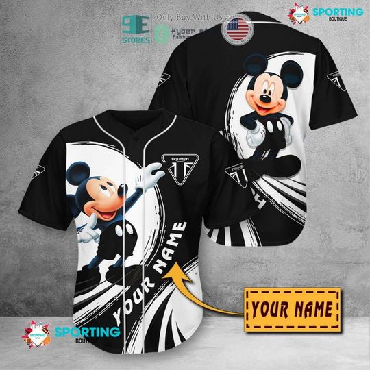 Discover Triumph Motorcycles Custom Name Mickey Baseball Jersey