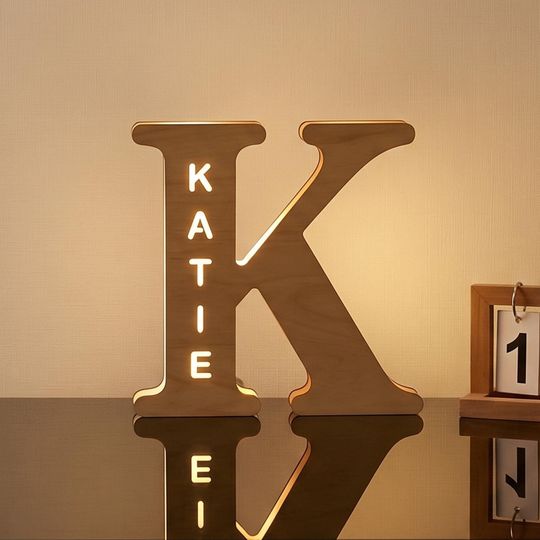 Discover Custom Wooden Name Night Light, Alphabet LED Lamp, Newborn Night Light, Name Night Light, Custom Night Light, Nursery Wall Decor
