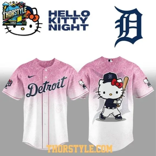 Discover Tigers Hello Kitty Night 2025 Be One Team Baseball Jersey