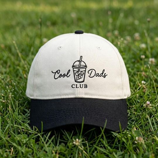 Cool Dads Club Embroidered Two Tone Hat, New Dad Pregnancy Announcement Gift, Fathers Day Baseball Cap, First Time Pops