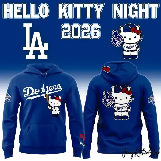 Discover Los Angeles City 1Dodger 2026 Hello Kitty Night Hoodie NEW