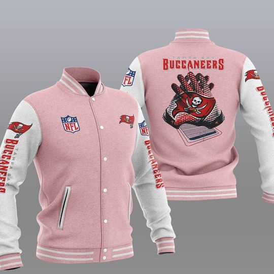 Discover football Tampa Bay Buccaneers Pink Baseball Jacket