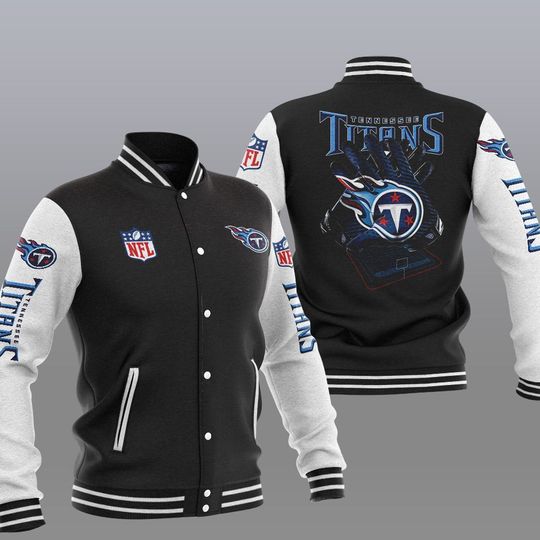 Discover football Tennessee Titans Black Baseball Jacket