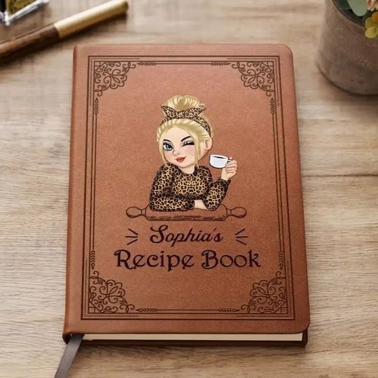 Leather Recipe Book - Personalized Leather Journal, Stylish & Durable