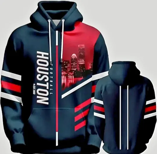Discover 2026 NEW Houston Football Blue Fan Apparel Hoodie