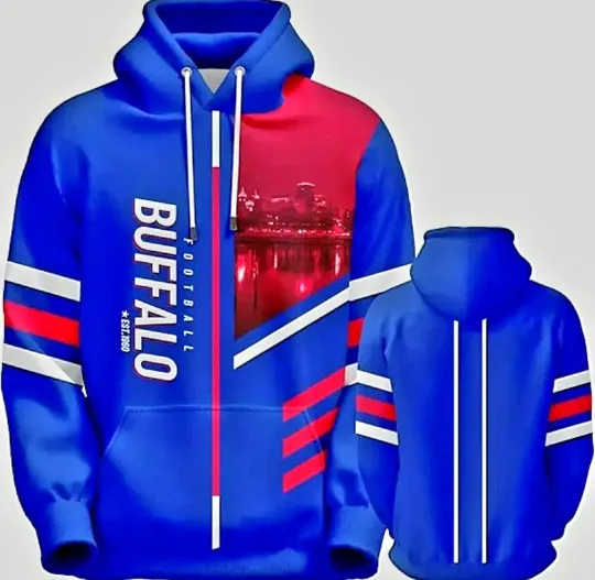 Discover 2026 NEW Buffalo Football Blue Fan Apparel Hoodie