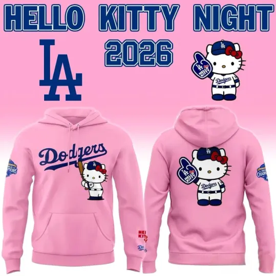 Discover Hello Kitty La Dodgers Pink Hoodie Giveaway 2026 Hoodie