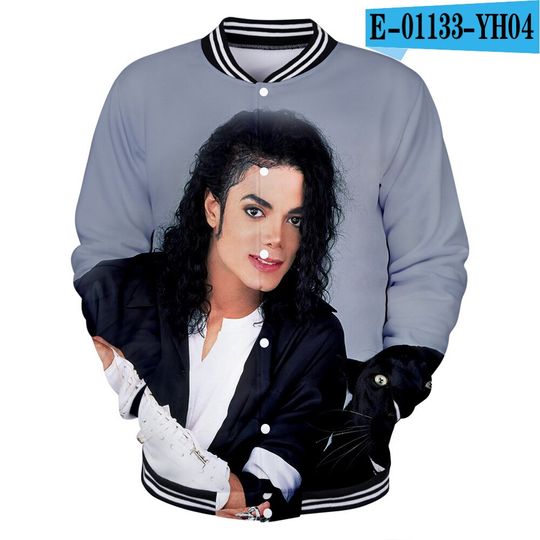 Discover Michael Jacksons Grey Baseball Jacket