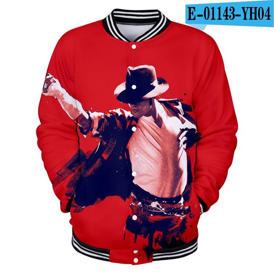 Discover Michael Jacksosn Red Baseball Jacket