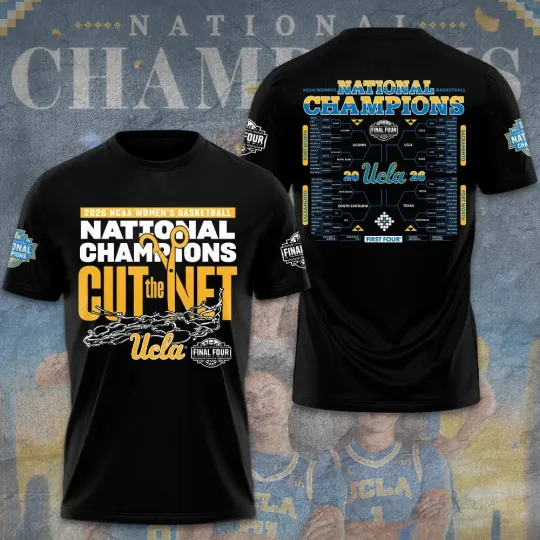 Discover NEW!!! UCLA Bruins 2026 Women’s Basketball National Champions 3D T-Shirt