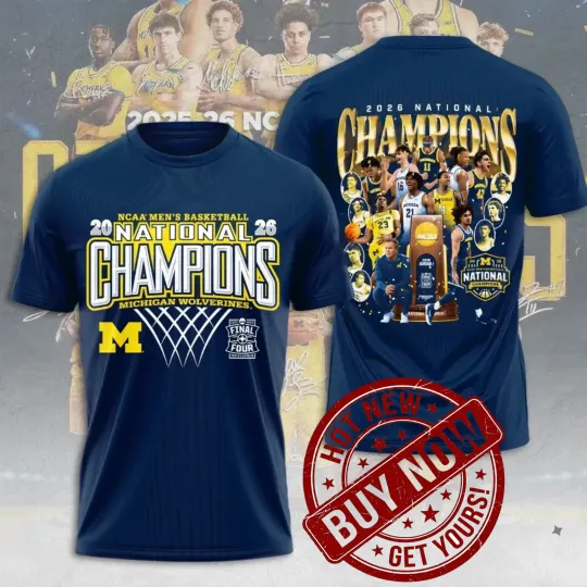 Discover NEW!!! Michigan 2026 Champions Shirt Wolverines Basketball National Trophy