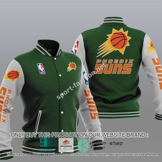 Discover Phoenix Sunss Green Gray Baseball Jacket