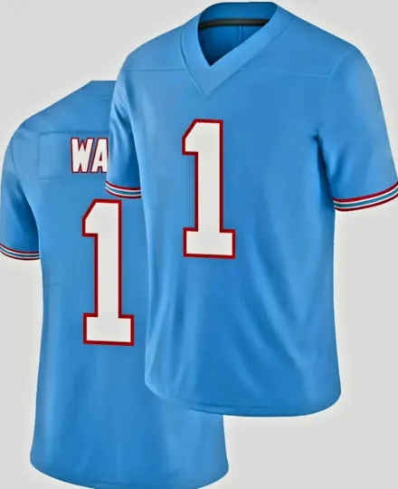 Discover 2025 NEW Stitched #1 PK Cam Ward #1 Tennessee Titans Aqua Custom Jersey 3XL