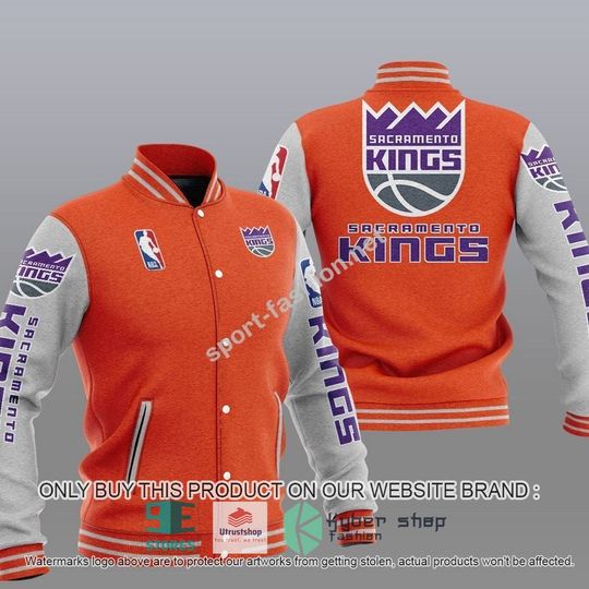 Discover Sacramento Kingss Orange Gray Baseball Jacket