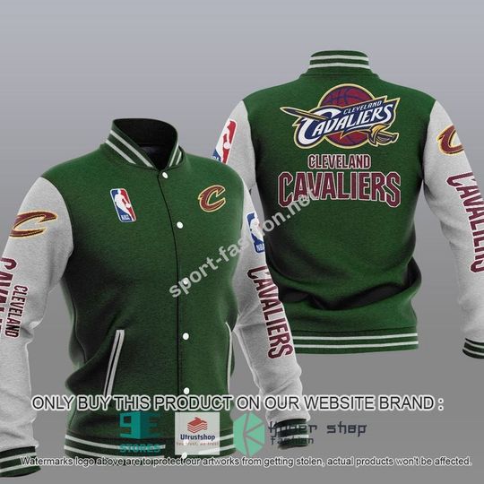 Discover Cleveland Cavalierss Green Gray Baseball Jacket V2