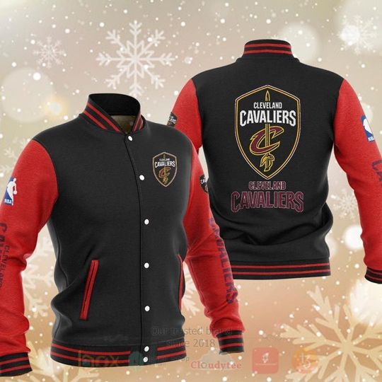 Discover Cleveland Cavalierss Black Red Baseball Jacket