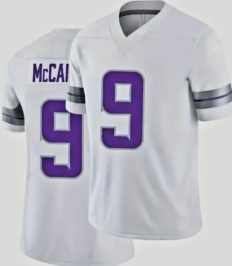 JJ McCarthy #9 Minnesota Vikings White Custom White Jersey