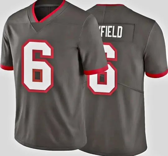 Discover Baker Mayfield #9 Dark Gray Buccaneers Custom Jersey