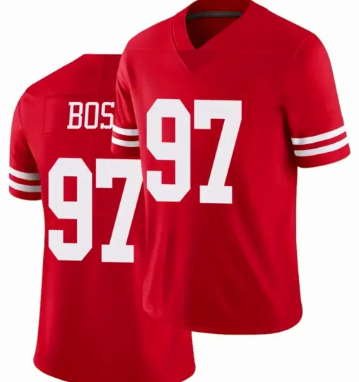 Nick Bosa #97 Red Custom Jersey