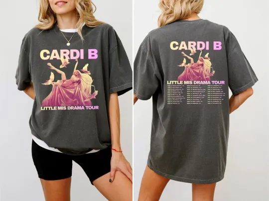 Discover Female Rap Diva Tour 2026 Style T Shirt Double Sided Hip Hop Fan Gift Tee