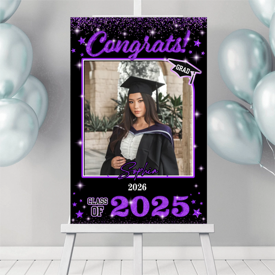 Personalized Custom Photo Class of 2026 Welcome Sign Congrat Grad Gift, Graduation Decorations
