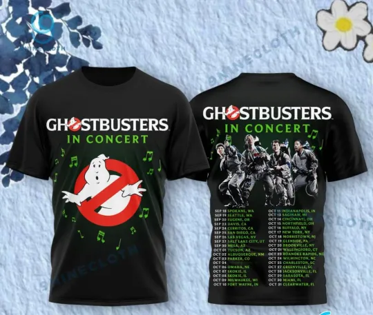 Discover Ghostbusters In Concert 2026 Tour Dates AOP T-Shirt
