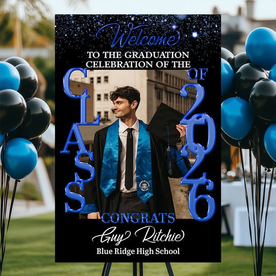 Personalized Graduation Welcome Sign- Custom Photo Welcome Sign - Graduation Gifts