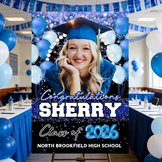 Graduation Party Decorations Custom Welcome Sign Grad - Personalized Class of 2026