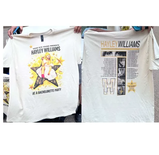 Discover Hayley Williams Tour 2026 Tour Merch T-Shirt Reprint, Gif Fan
