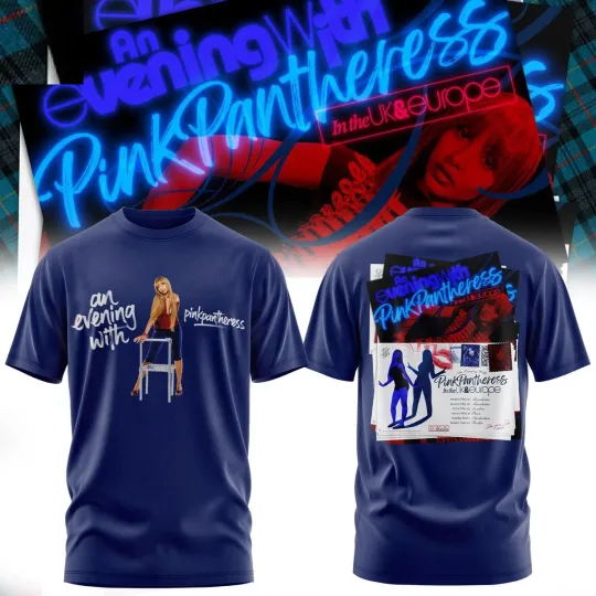 Discover Pinkpantheress An Evening With Pink-Pantheress 2026 Tour T-Shirt Unisex 3D Tee